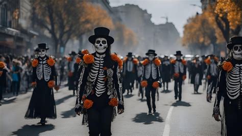 Premium AI Image | Day of the Dead parade in Paris