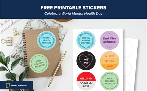 World Mental Health Day: Free Downloadable Stickers - SheetLabels.com