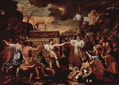 The Adoration of the Golden Calf, 1634 - Nicolas Poussin - WikiArt.org