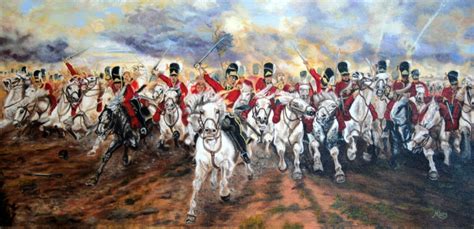 Charge Of The Scots Greys At Waterloo Painting at PaintingValley.com ...