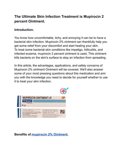 Mupirocin 2% ointment by online generic medicine - Issuu