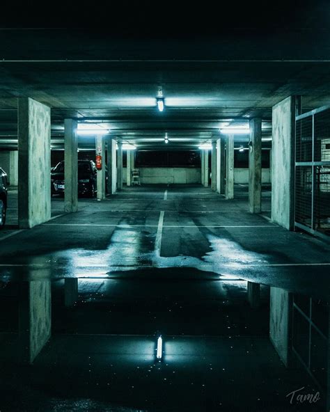 ITAP of this parking lot during the night. Looks like a horror move ...