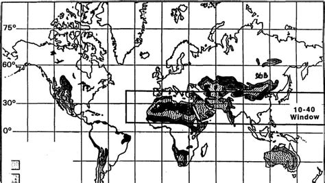 Map showing Extremely Arid, Arid and Semi-Arid regions of the World ...