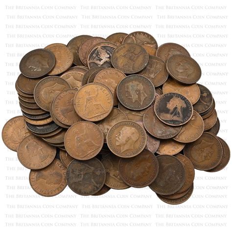 1kg of Unsorted British Copper Pennies Variety of Different King's & Queen's Ideal Coin Craft ...