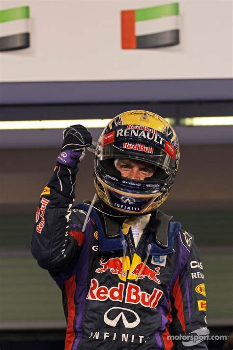 Race winner Sebastian Vettel, Red Bull Racing celebrates in parc ferme ...