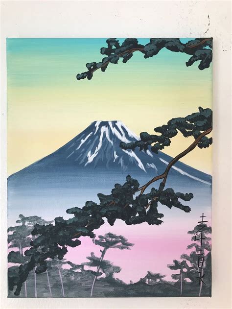 Mt. Fuji painting | Etsy | Painting, Great paintings, Japanese painting