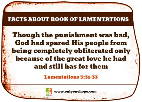 Fun Facts About the Book of Lamentations | Only One Hope