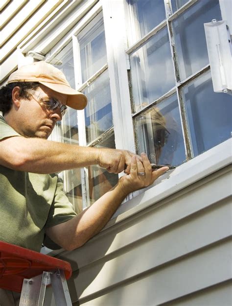 Window Repair stock image. Image of insulate, fingers - 9398513