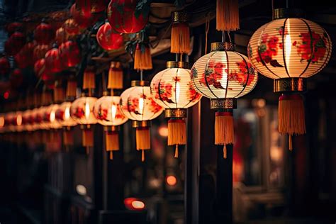 Chinese lanterns festival night architecture. | Free Photo - rawpixel