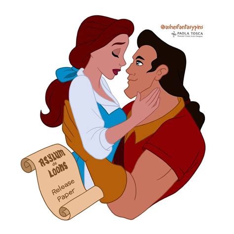 Belle & Gaston (Drawing by PaolaToscaArt @Instagram) #BeautyAndTheBeast ...