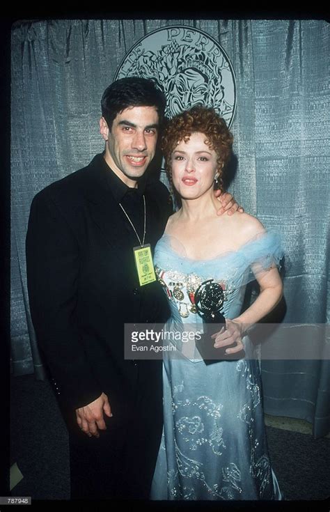 Actress Bernadette Peters poses for a picture with her husband June 6, 1999 at the 53rd Annual ...