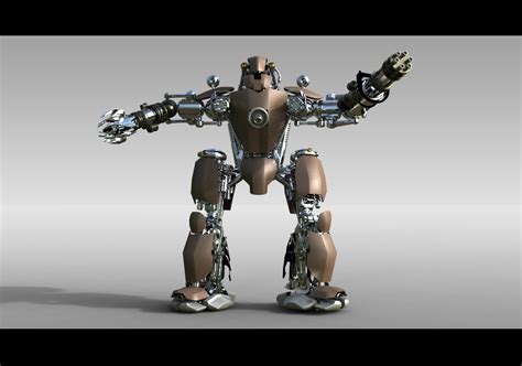 hi tech robot 3d max