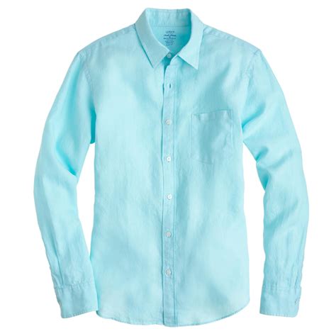 Lyst - J.Crew Irish Linen Shirt in Blue for Men