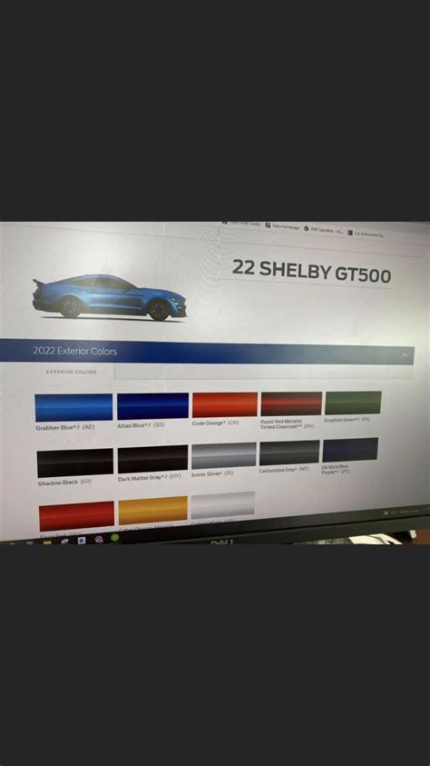 Official colors for 2022 GT500 released! Grabber Blue is back! | 2015+ S550 Mustang Forum (GT ...