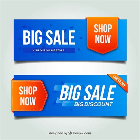 Modern discount banners Vector | Free Download