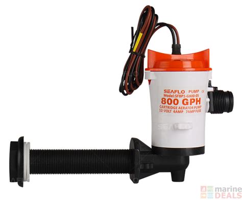 Buy Seaflo Horizontal Livewell Live Bait Pump 12V online at Marine-Deals.co.nz