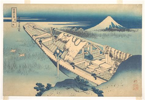 Katsushika Hokusai: Ushibori in Hitachi Province (Jôshû Ushibori), from the series Thirty-six ...