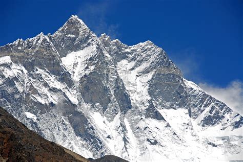 Kongma La 24 Lhotse South Face, Lhotse, Lhotse Middle, Lhotse Shar Close Up From Dingboche