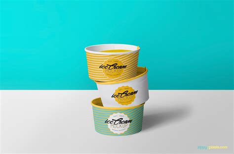 Free Yummy Ice Cream Cup Mockup | ZippyPixels