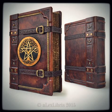 The Great Grimoire, 9.3 x 12.7 inches... | Leather books, Leather book covers, Book of shadows