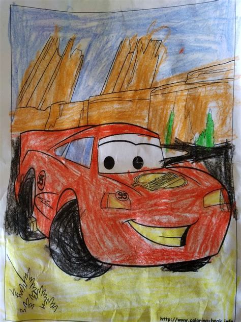 Lightning McQueen car | Painting, Lightning mcqueen, Art