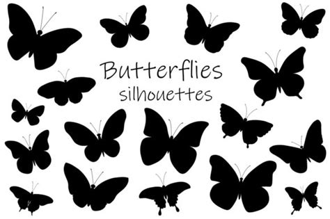 Butterflies Silhouettes. Butterflies SVG Graphic by shishkovaiv ...