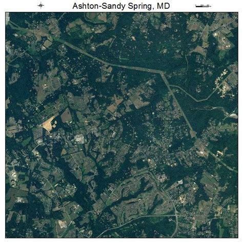 Aerial Photography Map of Ashton Sandy Spring, MD Maryland