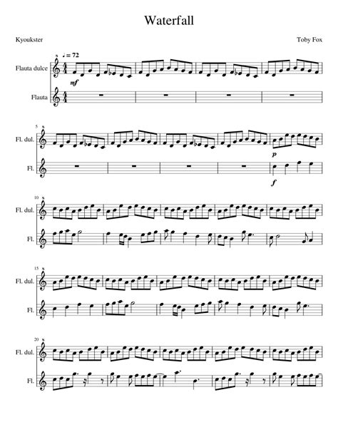 Undertale Waterfall For Flute Pals Sheet music for Flute, Recorder (Woodwind Duet) | Musescore.com