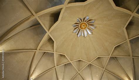 inside the lotus temple, delhi, india Stock Photo | Adobe Stock