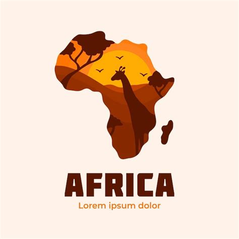 Free Vector | Africa map logo company template