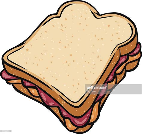 cartoon peanut butter jelly sandwich