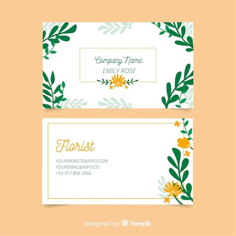 Free Vector | Floral business card template