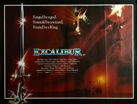 Original Excalibur Movie Poster - John Boorman - Helen Mirren - Merlin