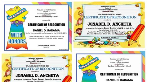 Editable Certificates For Students