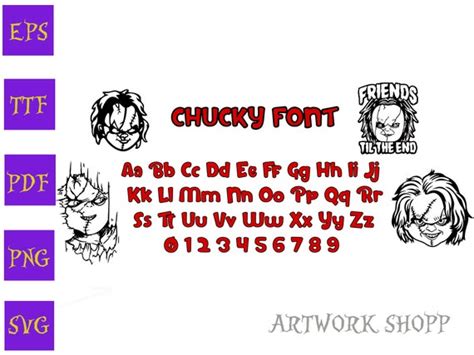 Chucky Font Chucky Alphabet Chucky SVG Chucky Letters | Etsy