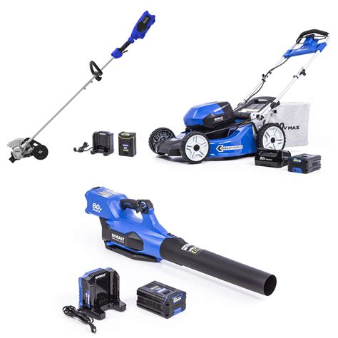 Shop Kobalt 80-Volt 3-Piece Combo Kit 21" Self-Propelled Mower, Blower, & Lawn Edger at Lowes.com