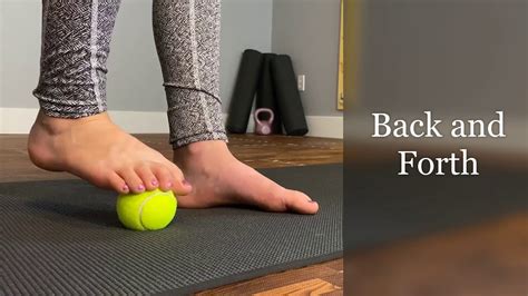 Foot Stretch and Reflexology with a Tennis Ball - YouTube