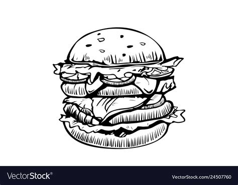 Burger logo design template fast food Royalty Free Vector