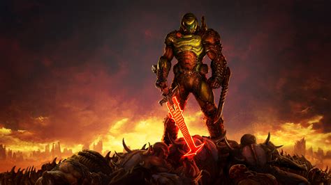 Download Video Game DOOM Eternal 4k Ultra HD Wallpaper