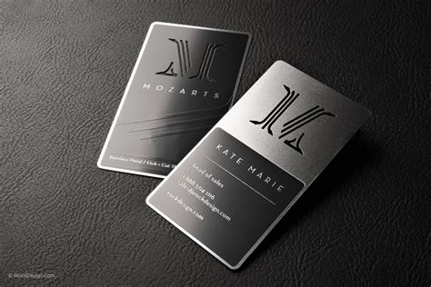 MODERN metal business card templates | RockDesign.com | Metal business ...