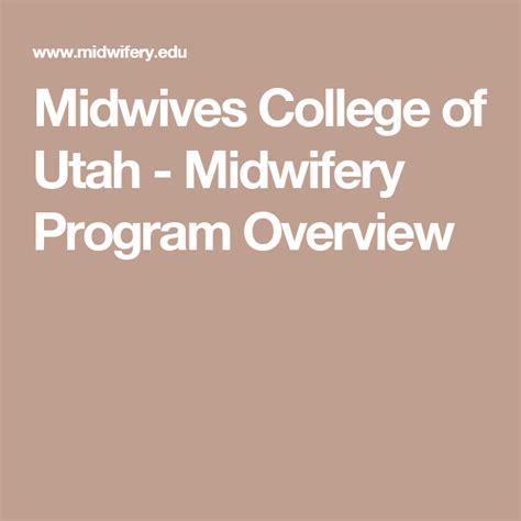 Midwives College of Utah - Midwifery Program Overview | Midwifery, Midwife, Utah