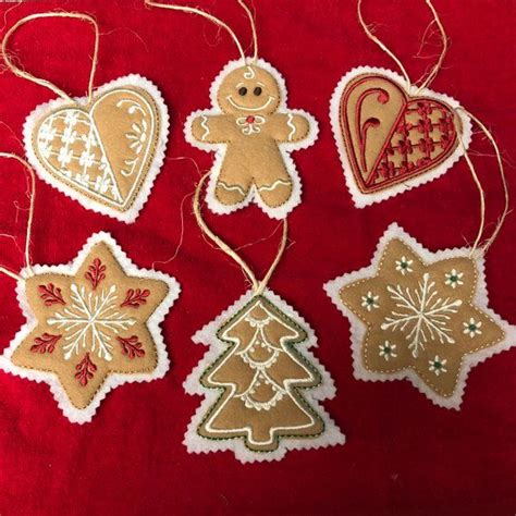 Gingerbread Cookie ornaments | Etsy | Felt christmas decorations, Felt christmas ornaments ...