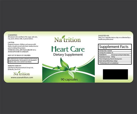 herbal supplement label | Label design, Packaging labels design ...