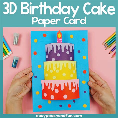 3D Birthday Cake Card Template – Easy Peasy and Fun Membership