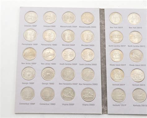 50 Coins Statehood 1999-2003 Washington Quarter Collection Set - Mostly Complete | Property Room