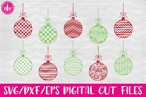 Pattern Christmas Ornaments - SVG, DXF, EPS Cut File (32686) | SVGs ...