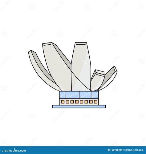 Art and Science Museum in Singapore. Stock Vector - Illustration of ...