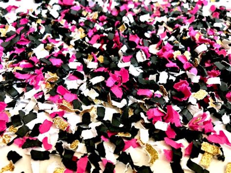 Pink, gold, and black Confetti | Confetti | Glitter Confetti | Party Decor | Shower Decor ...