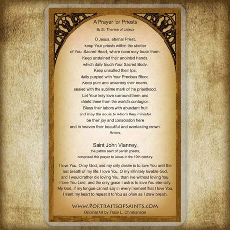 St. John Vianney Prayer Card Patron of Priest - Etsy