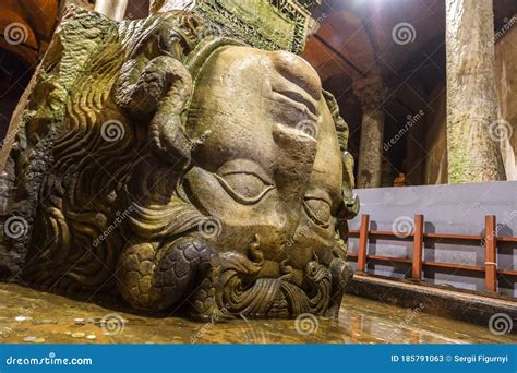 Medusa Head in Basilica Cistern Stock Image - Image of yerebatan, ancient: 185791063